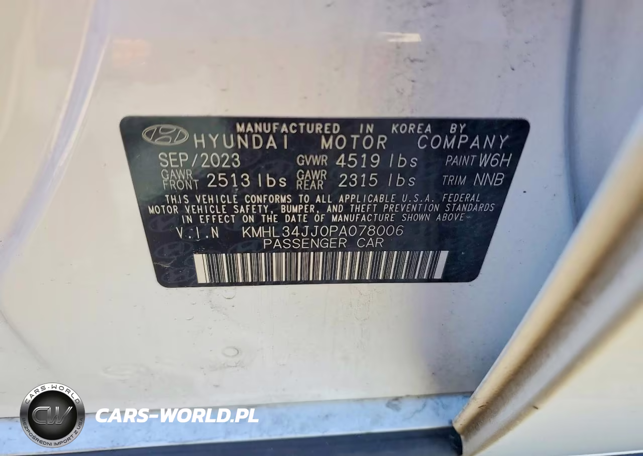 2023 Hyundai Sonata Hybrid Sel VIN:KMHL34JJ0PA078006 - 12