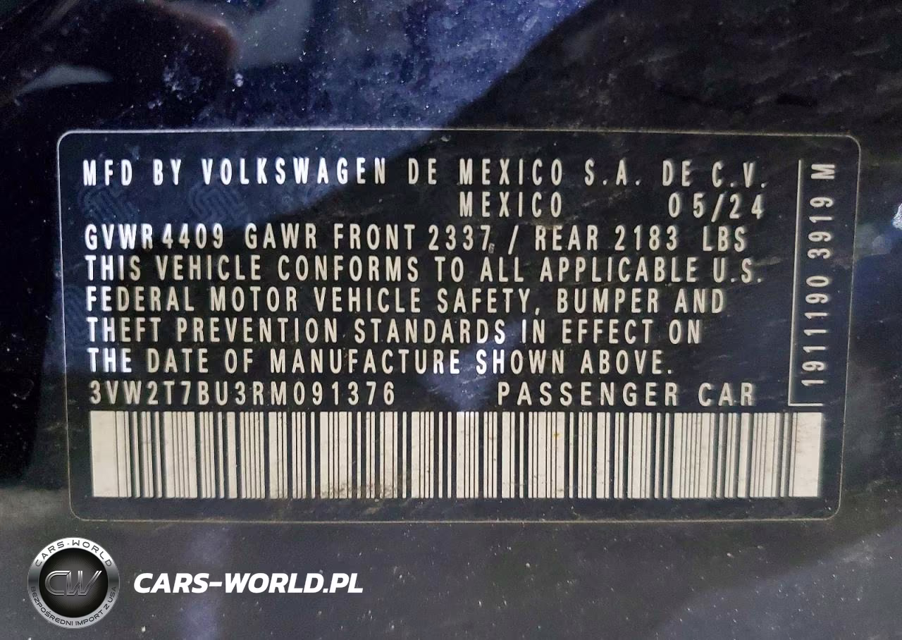 2024 Volkswagen Jetta Gli Autobahn VIN:3VW2T7BU3RM091376 - 13
