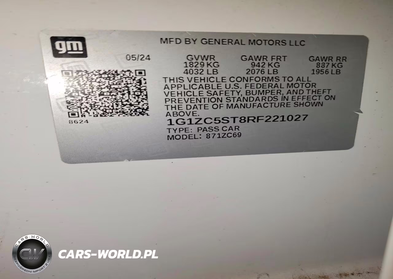 2024 Chevrolet Malibu Ls VIN:1G1ZC5ST8RF221027 - 12