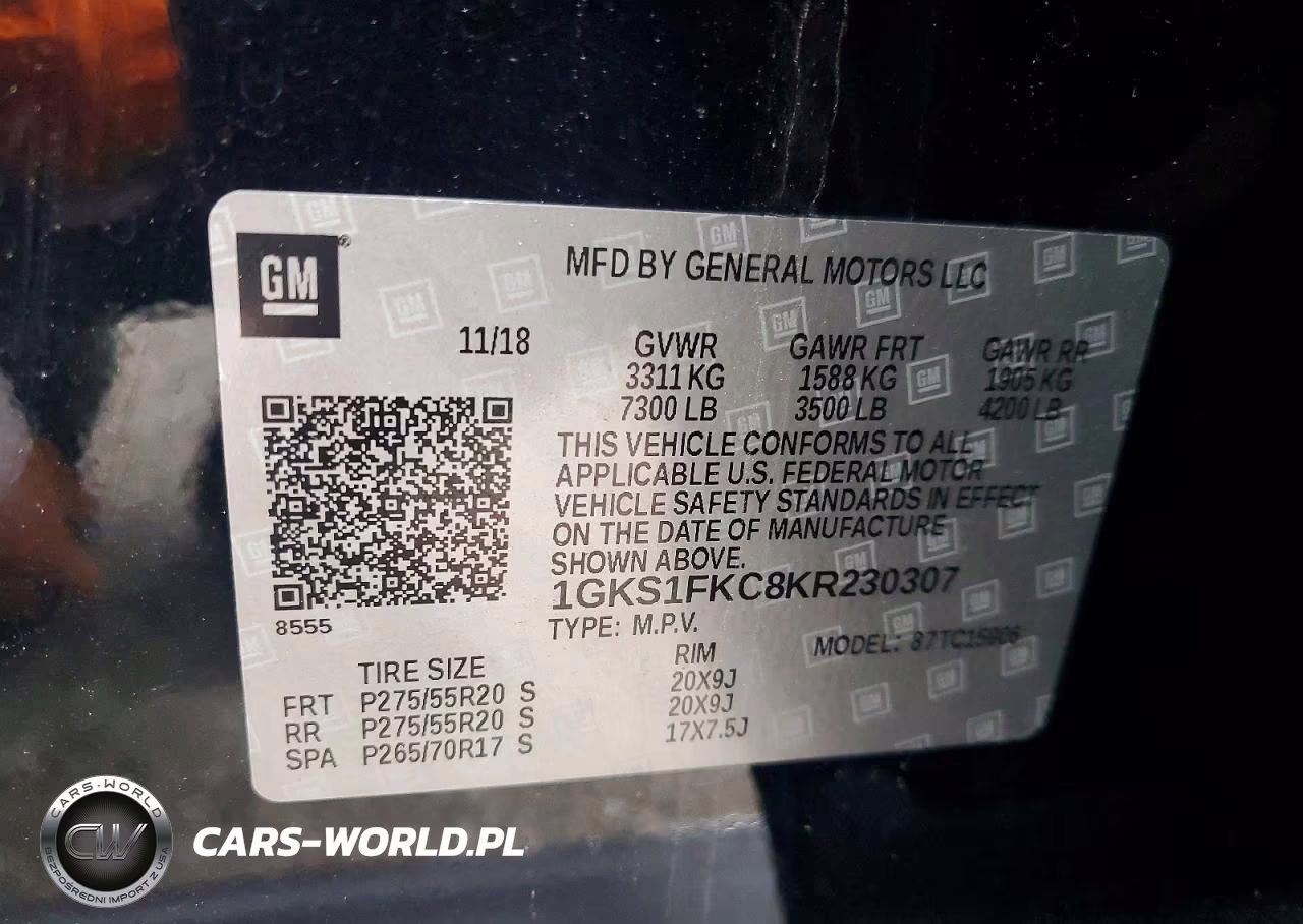 2019 GMC Yukon Xl C1500 Sle VIN:1GKS1FKC8KR230307 - 13