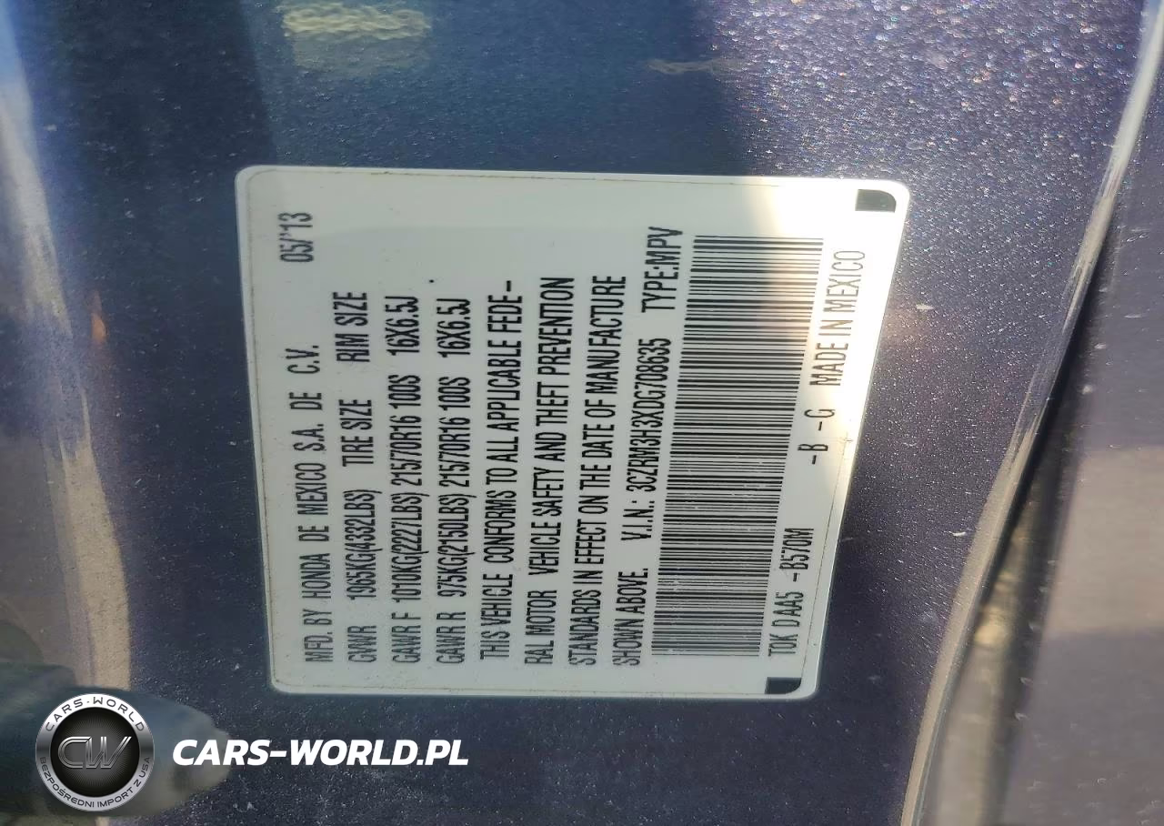 2013 Honda Cr-V Lx VIN:3CZRM3H3XDG708635 - 13