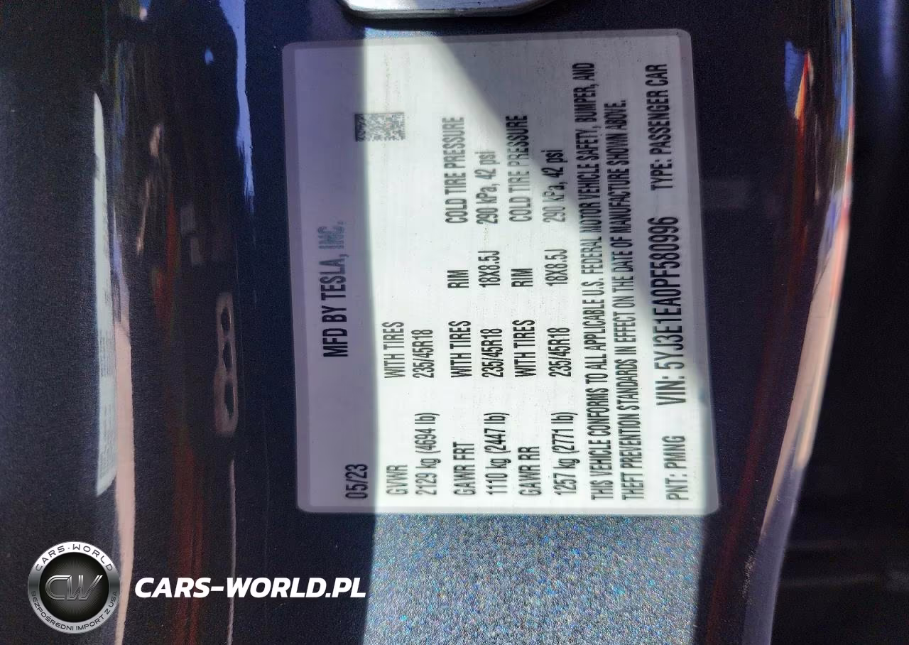 2023 Tesla Model 3 VIN:5YJ3E1EA0PF580996 - 12