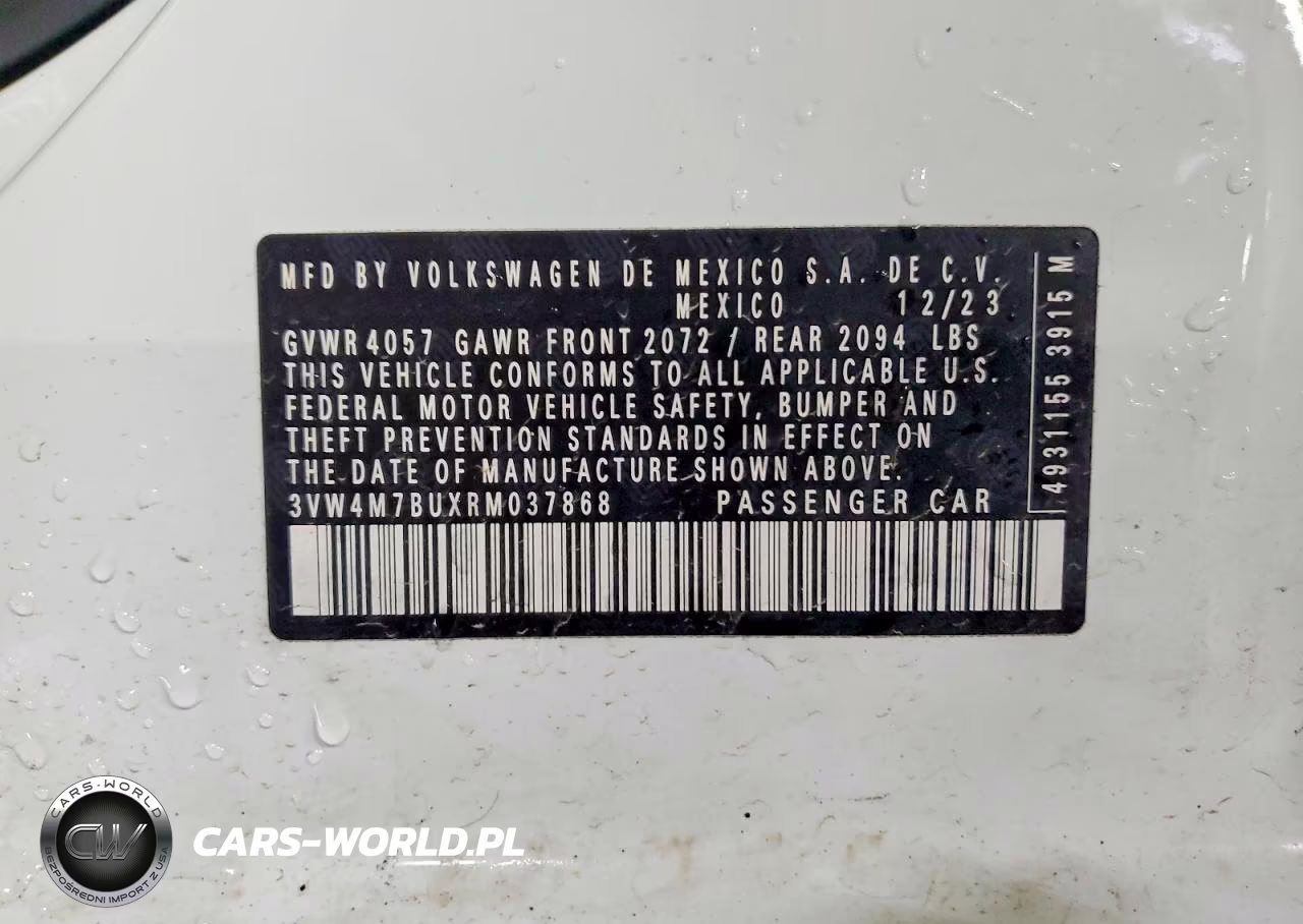 2024 Volkswagen Jetta S VIN:3VW4M7BUXRM037868 - 13