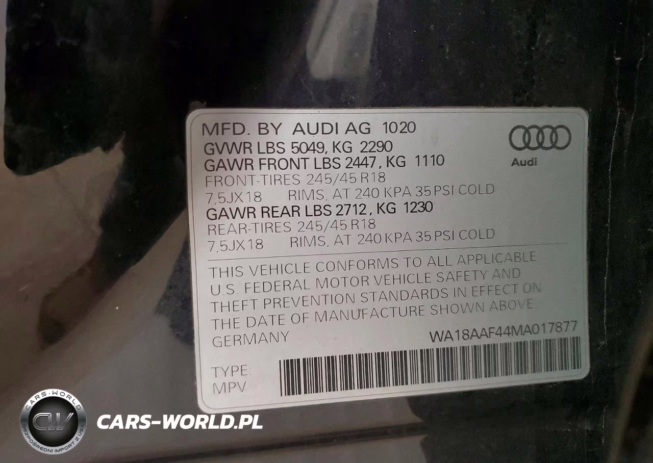 2021 Audi A4 Allroad Premium Plus VIN:WA18AAF44MA017877 - 14