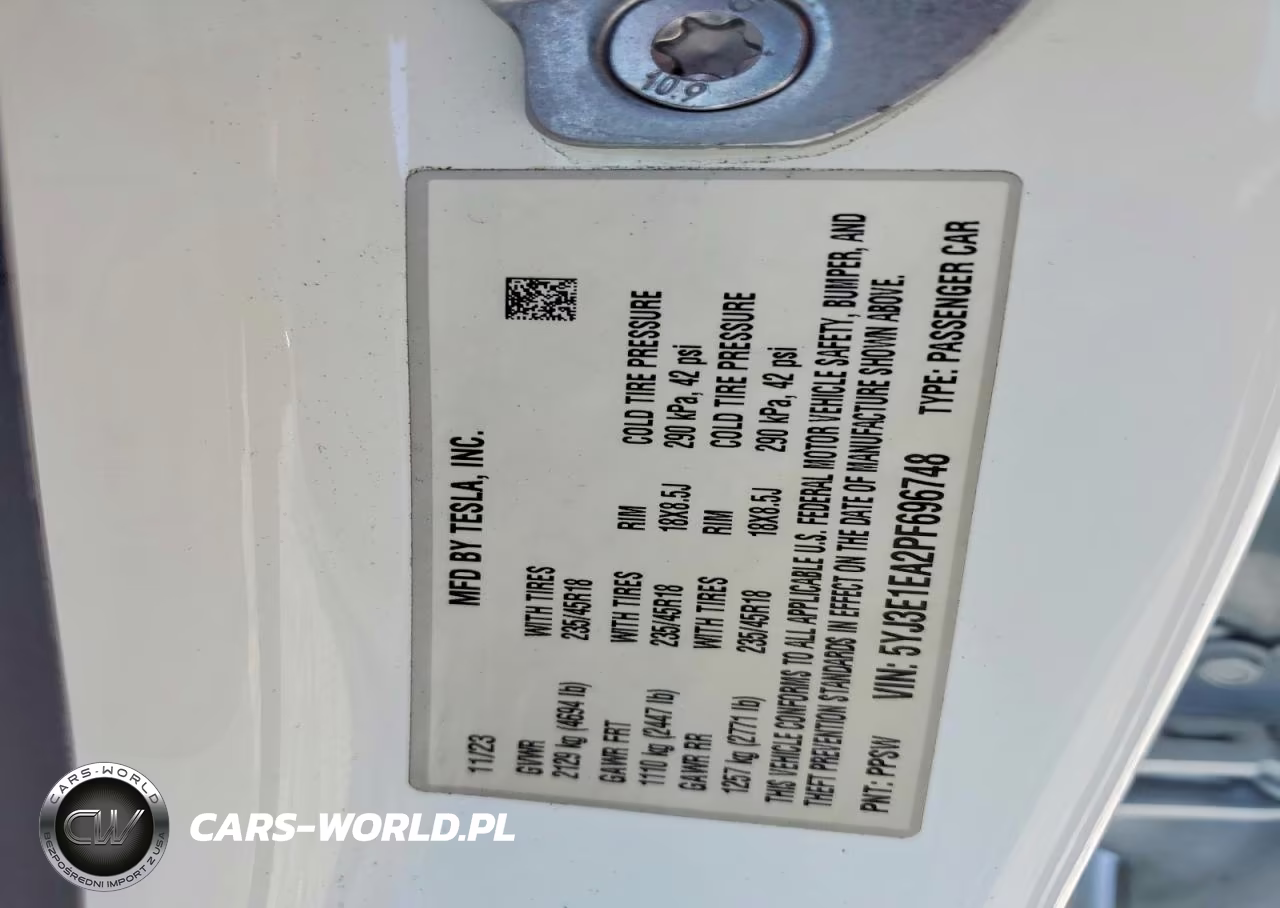 2023 Tesla Model 3 VIN:5YJ3E1EA2PF696748 - 13