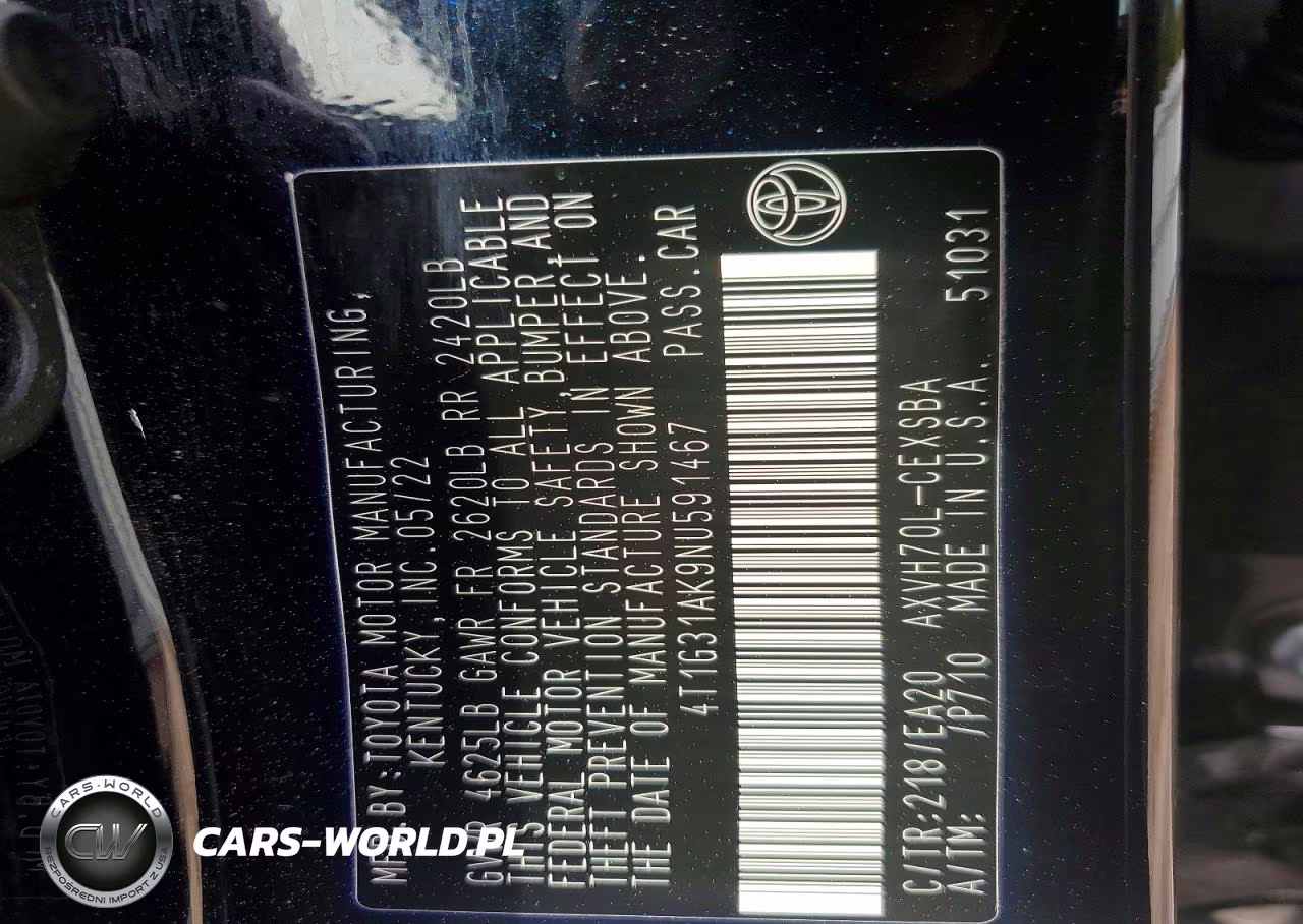 2022 Toyota Camry Hybrid Se VIN:4T1G31AK9NU591467 - 13
