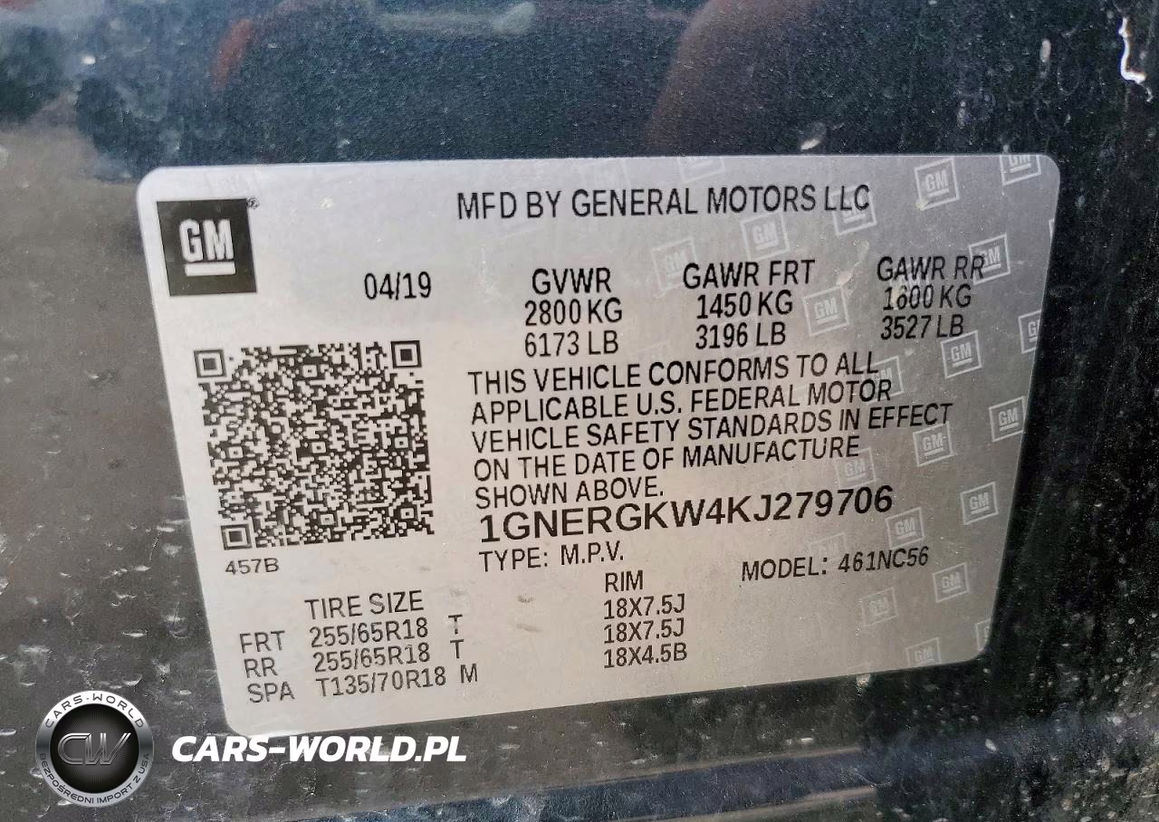 2019 Chevrolet Traverse VIN:1GNERGKW4KJ279706 - 13