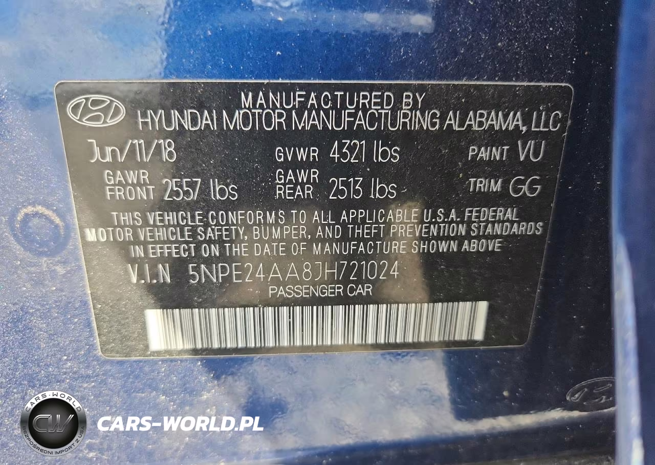 2018 Hyundai Sonata Eco VIN:5NPE24AA8JH721024 - 12