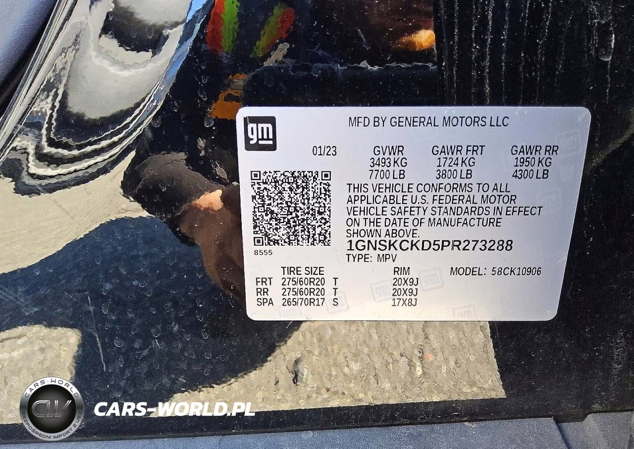 2023 Chevrolet Suburban K1500 Lt VIN:1GNSKCKD5PR273288 - 14