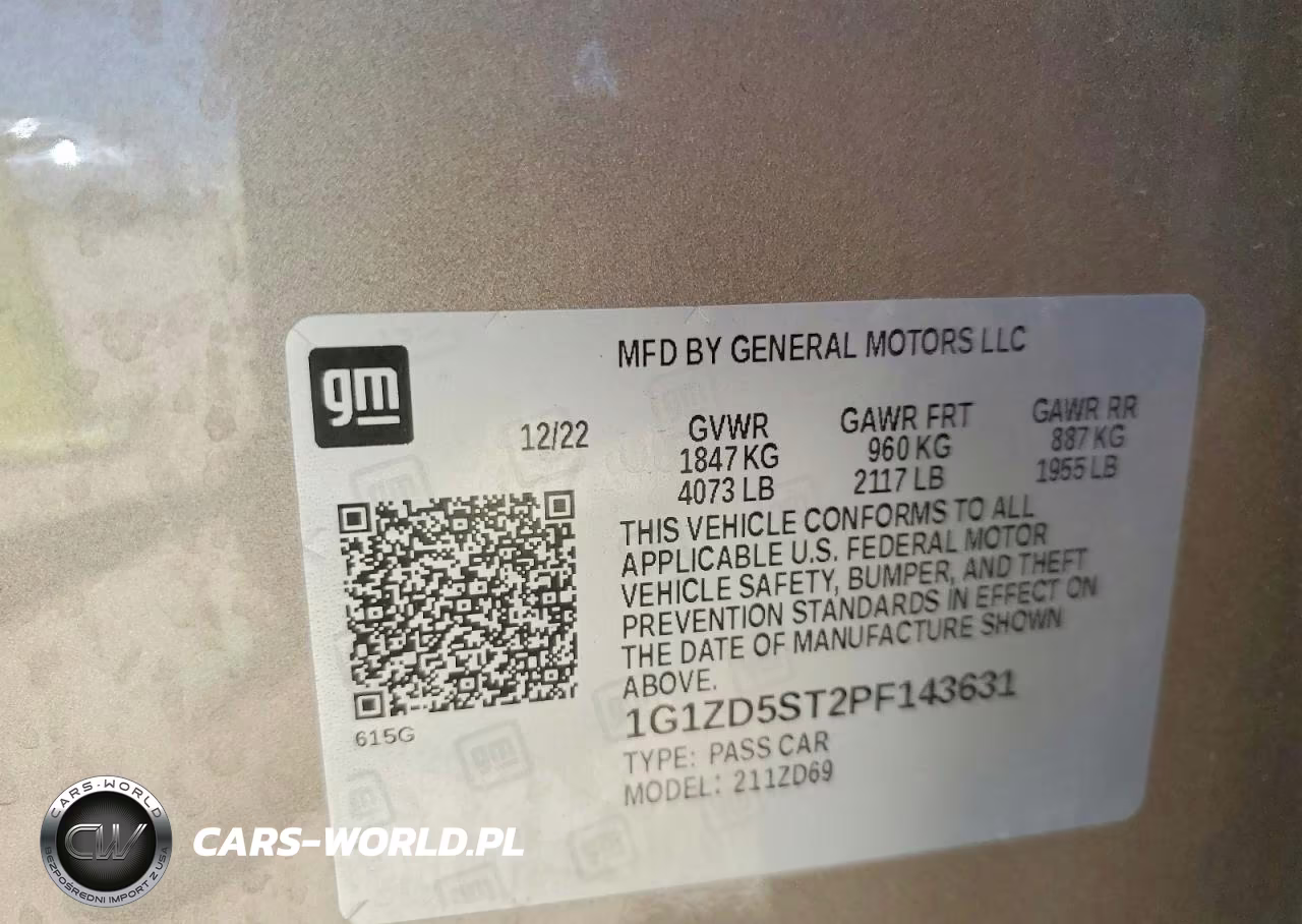 2023 Chevrolet Malibu Lt VIN:1G1ZD5ST2PF143631 - 13