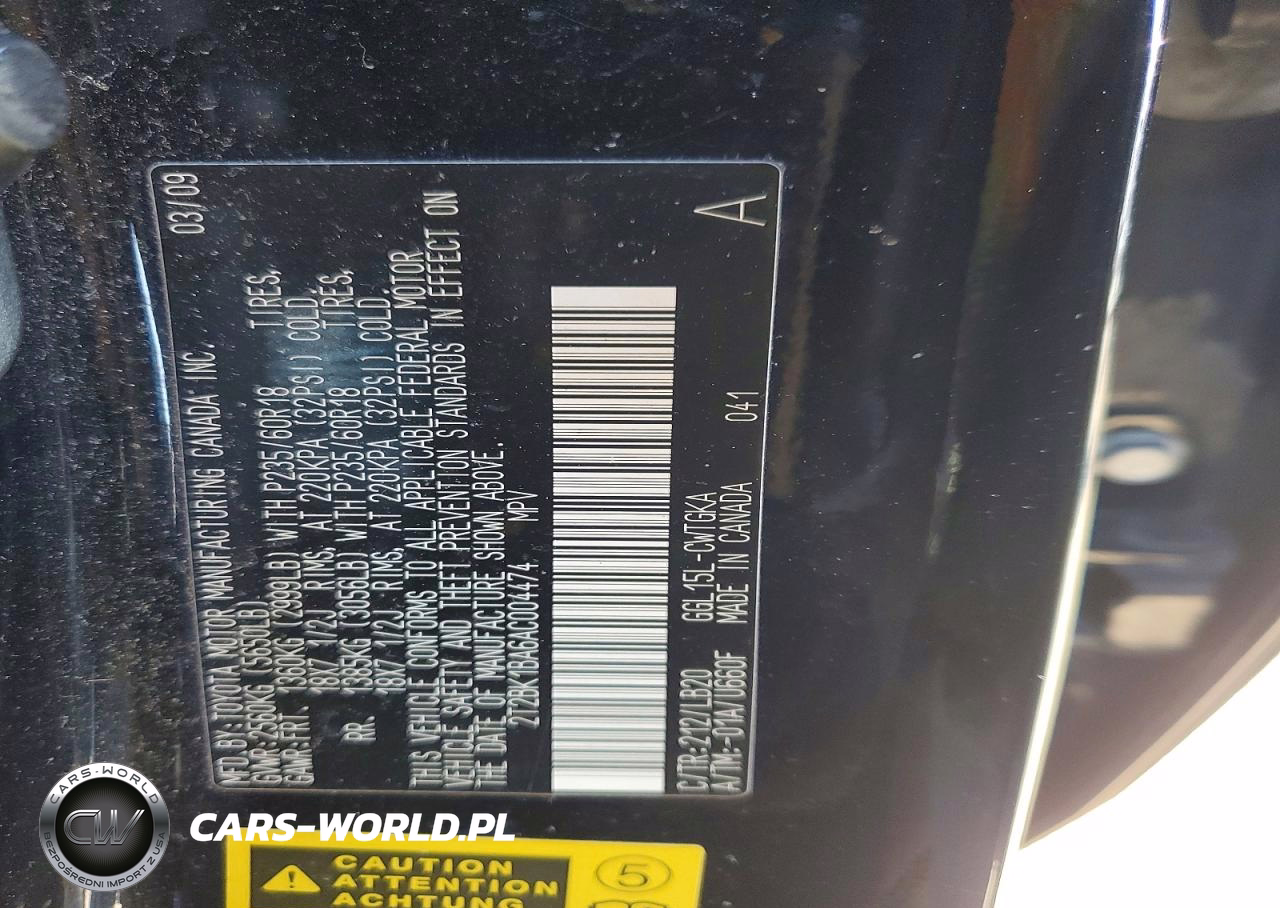 2010 Lexus Rx 350 Base VIN:2T2BK1BA6AC004474 - 13
