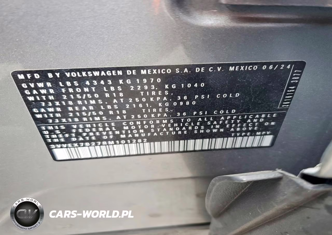 2024 Volkswagen Taos Se VIN:3VVEX7B27RM101282 - 14