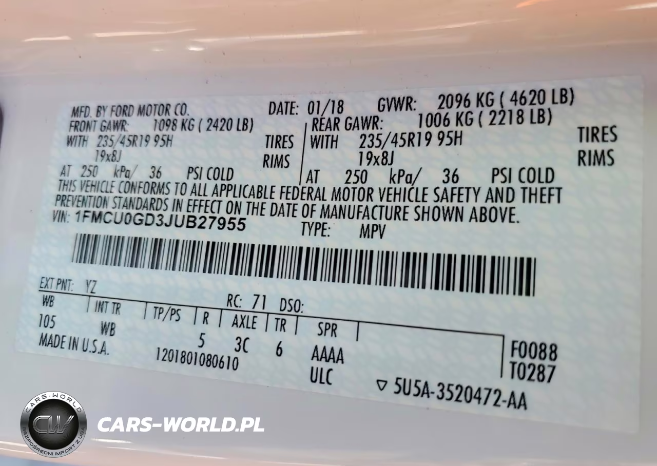 2018 Ford Escape Se VIN:1FMCU0GD3JUB27955 - 13
