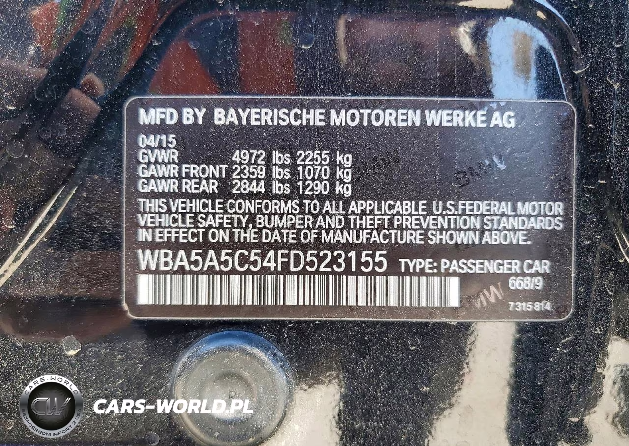 2015 BMW 528 I VIN:WBA5A5C54FD523155 - 13