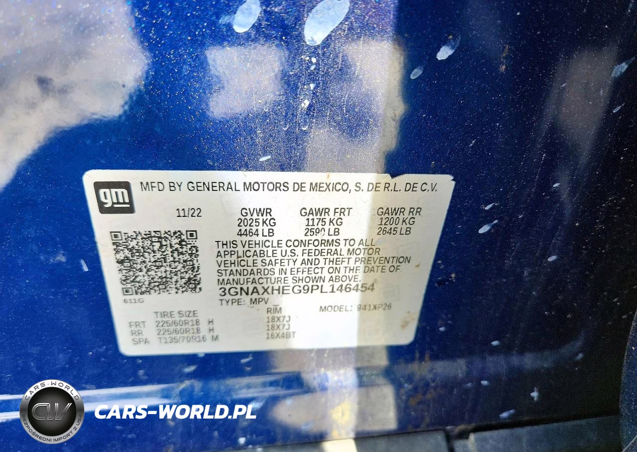 2023 Chevrolet Equinox Ls VIN:3GNAXHEG9PL146454 - 14