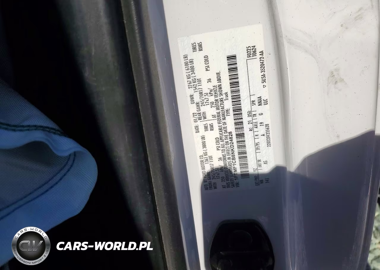2022 Ford F150 VIN:1FTMF1CB8NKD24828 - 12