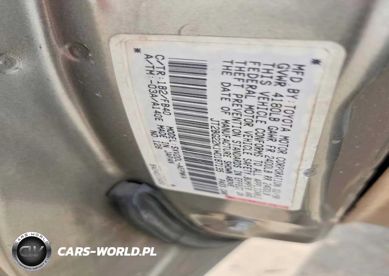 1998 Toyota Camry Le VIN:JT2BG22K1W0187135 - 12