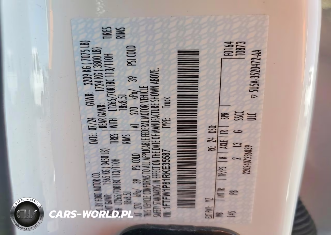 2024 Ford F150 Police Responder VIN:1FTFW1P81RKE35587 - 13