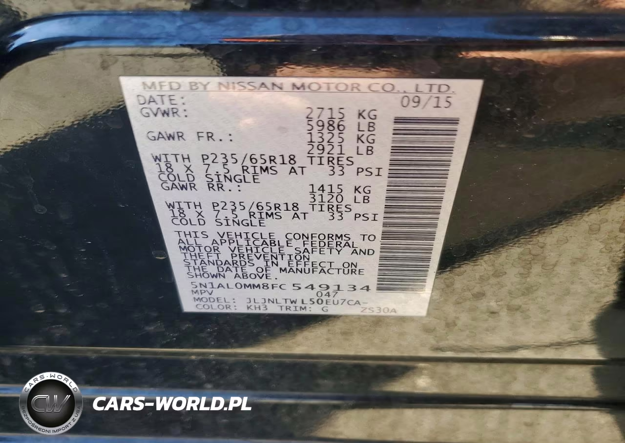 2015 Infiniti Qx60 Base VIN:5N1AL0MM8FC549134 - 13