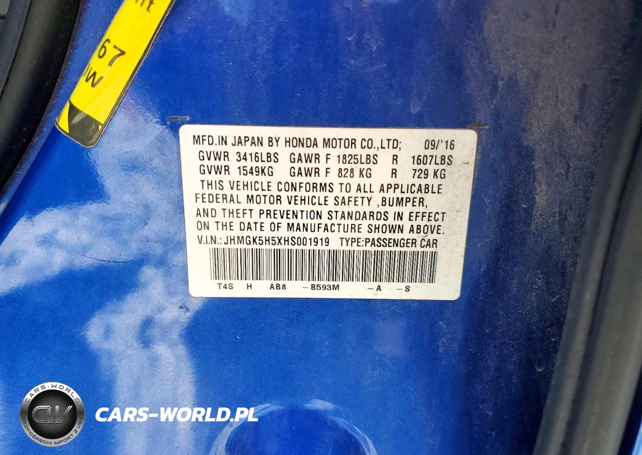 2017 Honda Fit Lx VIN:JHMGK5H5XHS001919 - 13