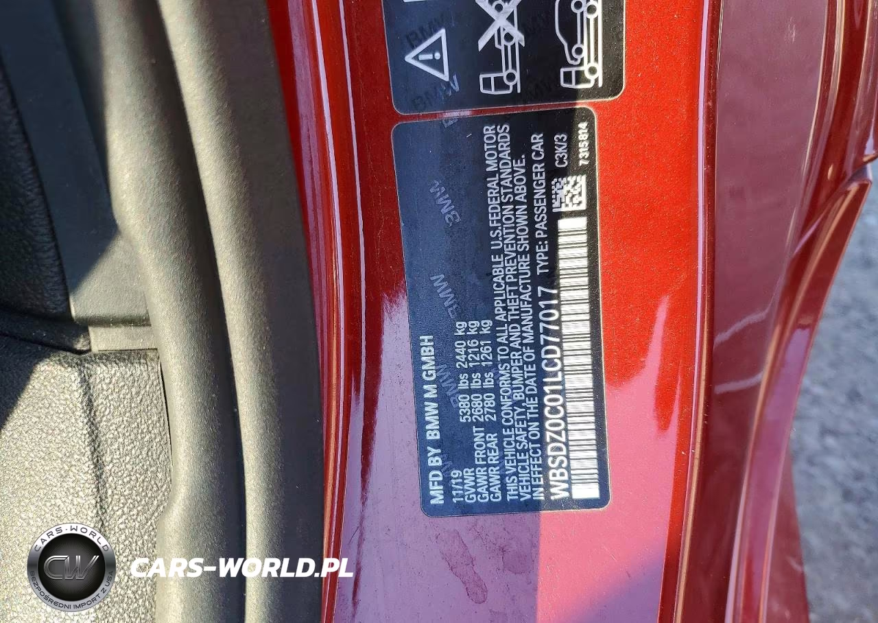2020 BMW M8 VIN:WBSDZ0C01LCD77017 - 12
