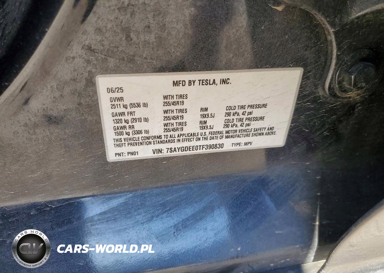 2026 Tesla Model Y VIN:7SAYGDEE0TF390830 - 13