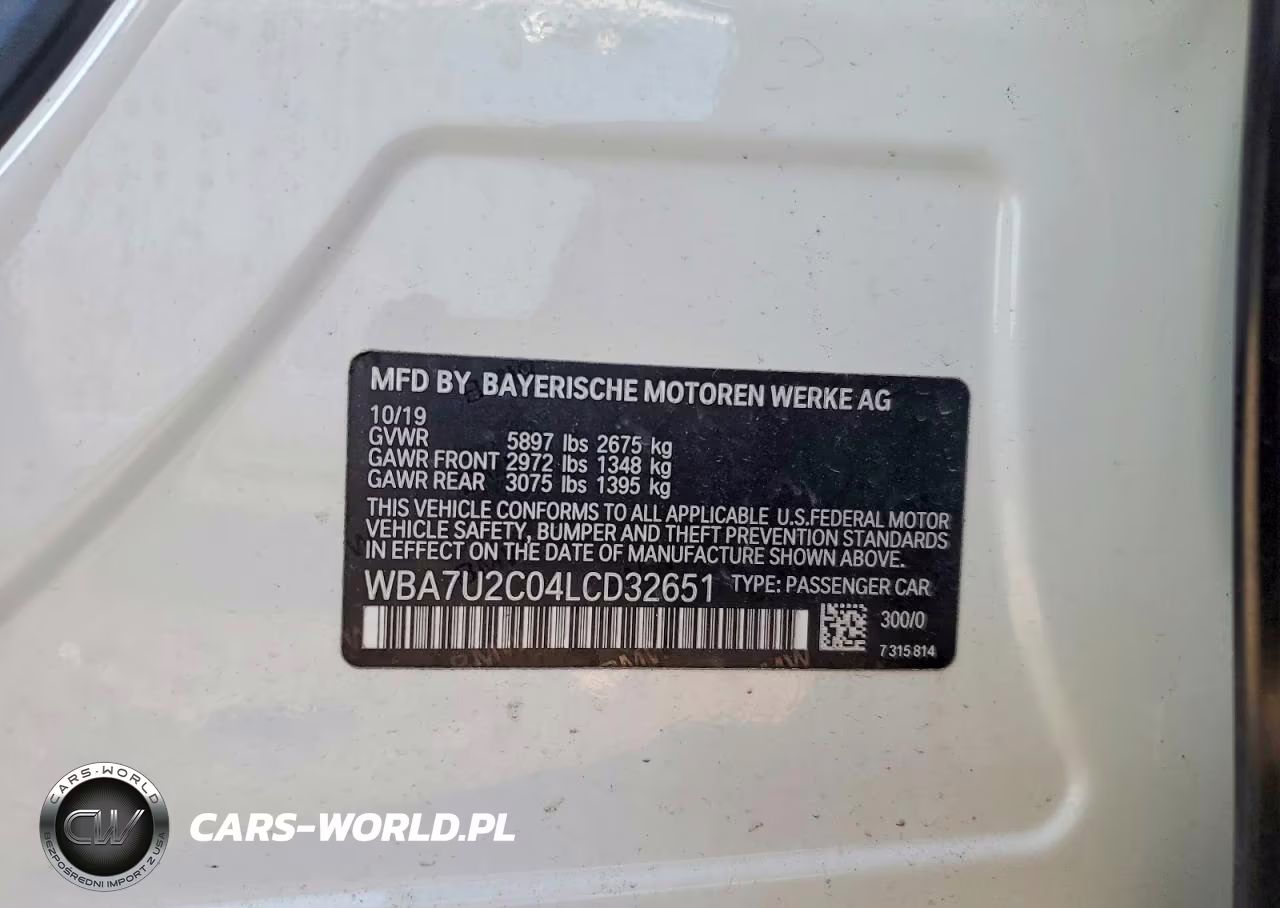2020 BMW 750 Xi VIN:WBA7U2C04LCD32651 - 12