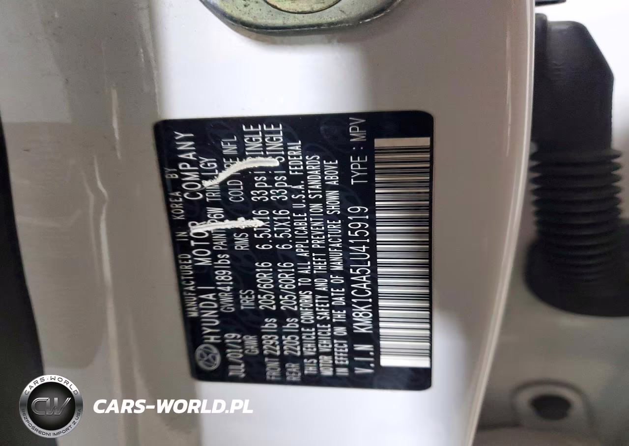 2020 Hyundai Kona Se VIN:KM8K1CAA5LU415919 - 12