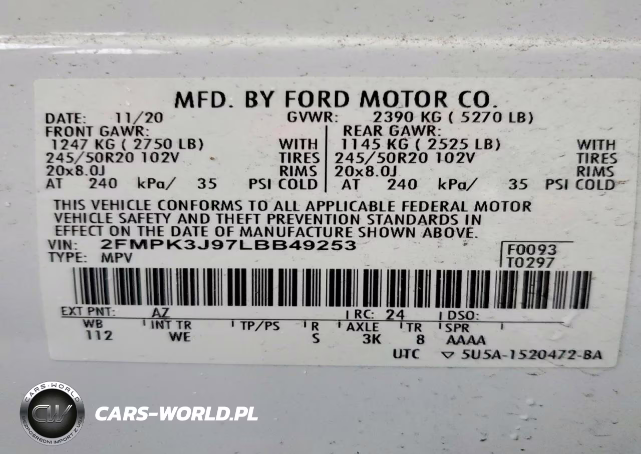 2020 Ford Edge Sel VIN:2FMPK3J97LBB49253 - 13