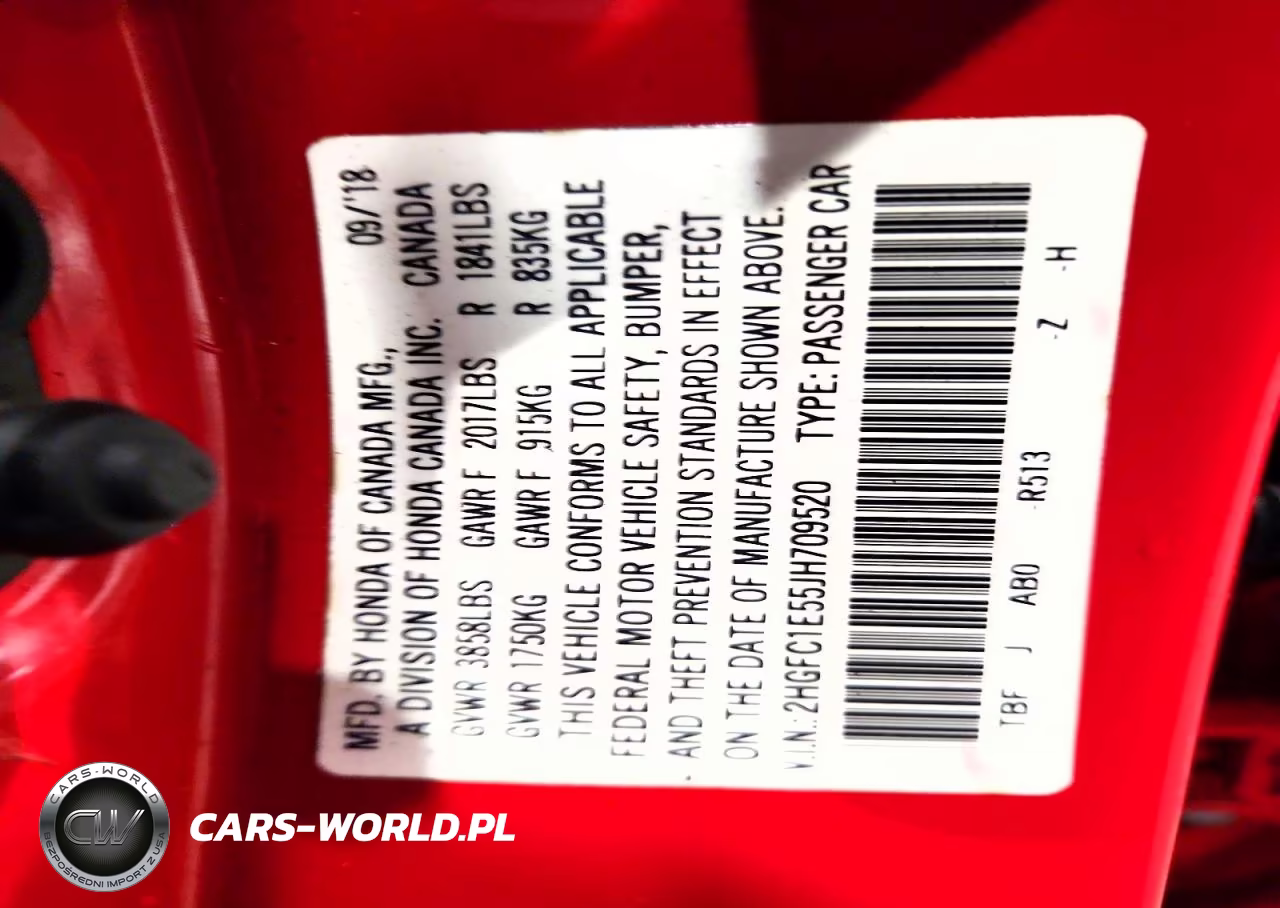 2018 Honda Civic Si VIN:2HGFC1E55JH709520 - 13