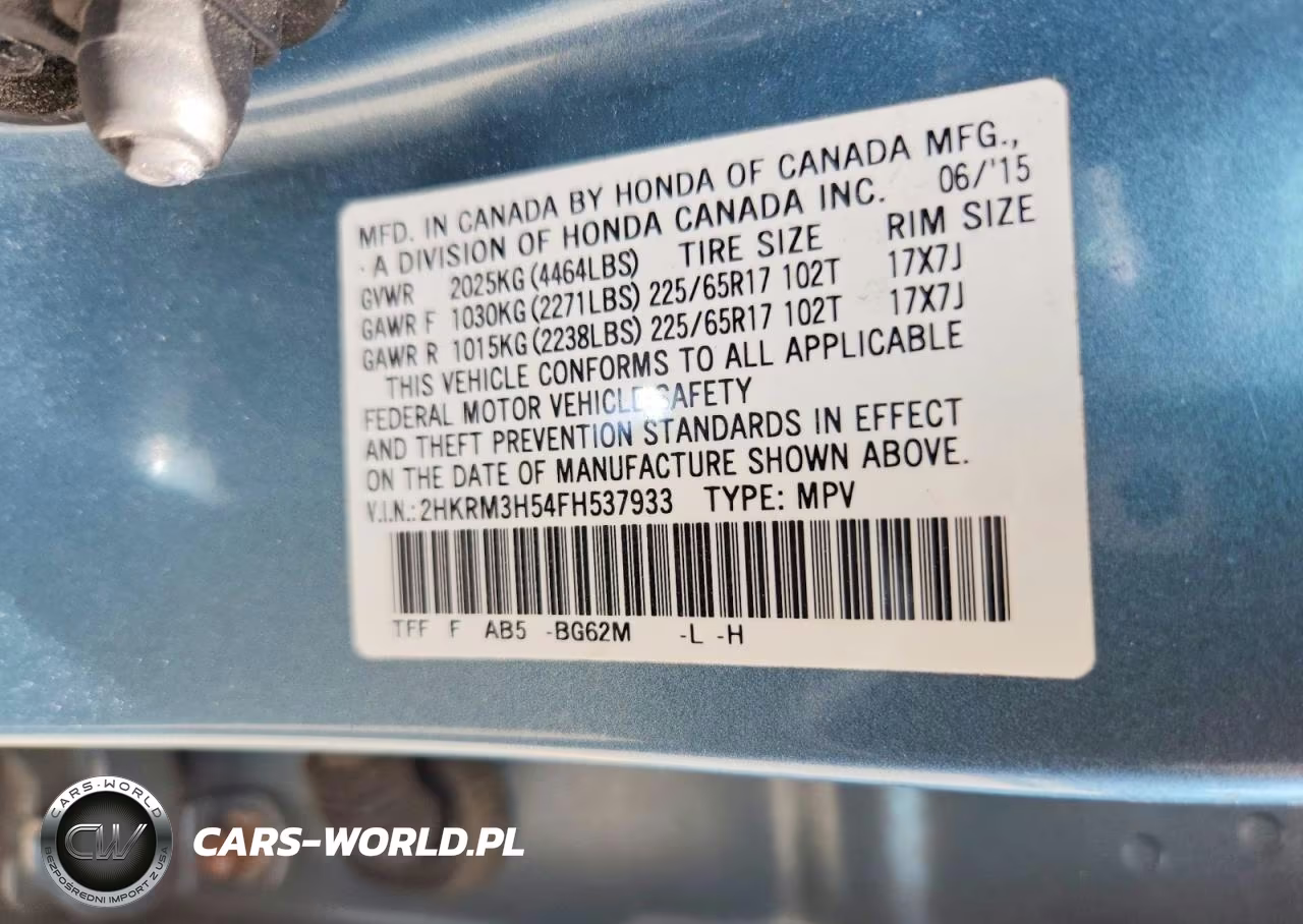 2015 Honda Cr-V Ex VIN:2HKRM3H54FH537933 - 13