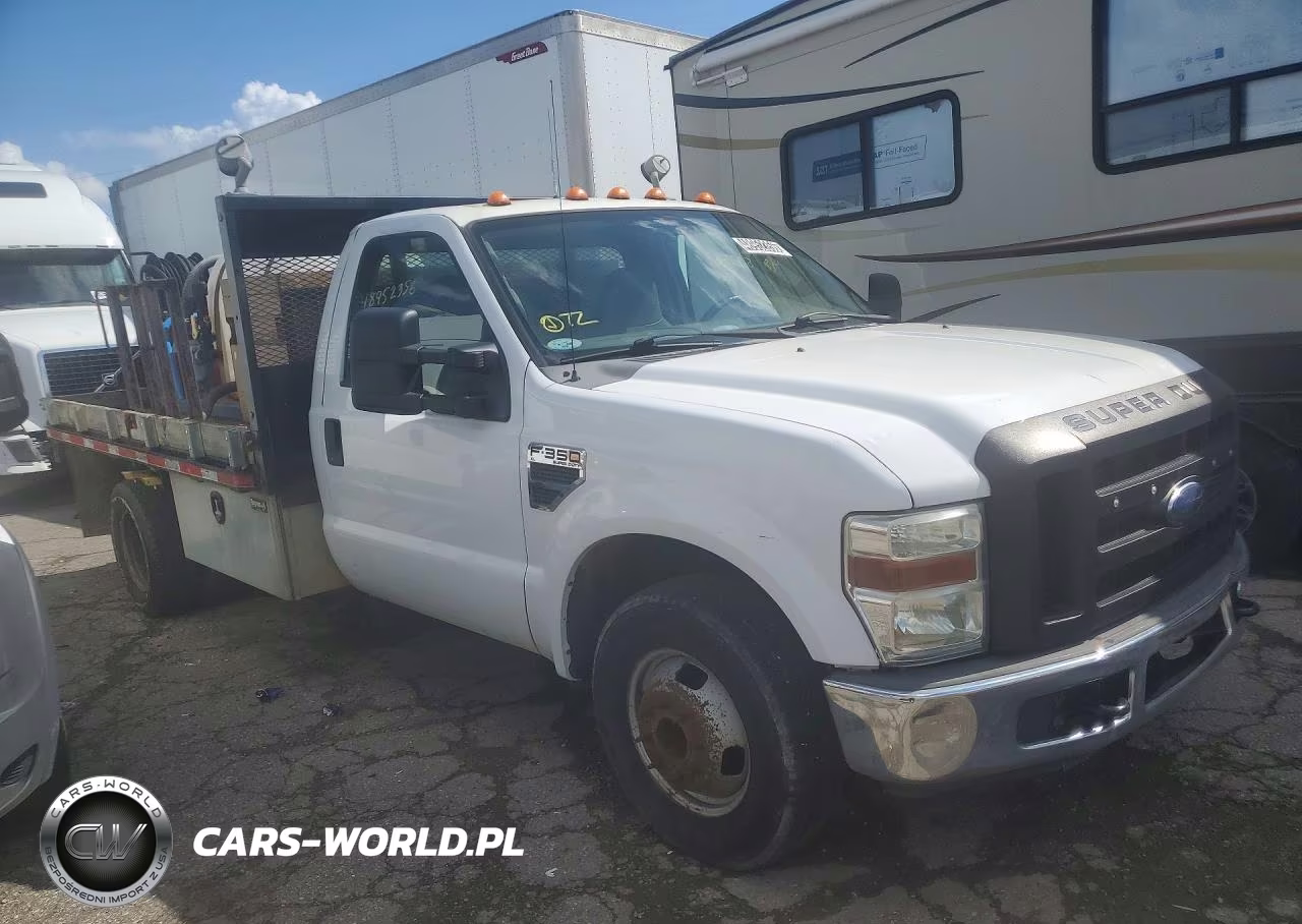 2008 Ford F350 Super Duty Flatbed Truck VIN:1FDWF36558EC54147 - 4