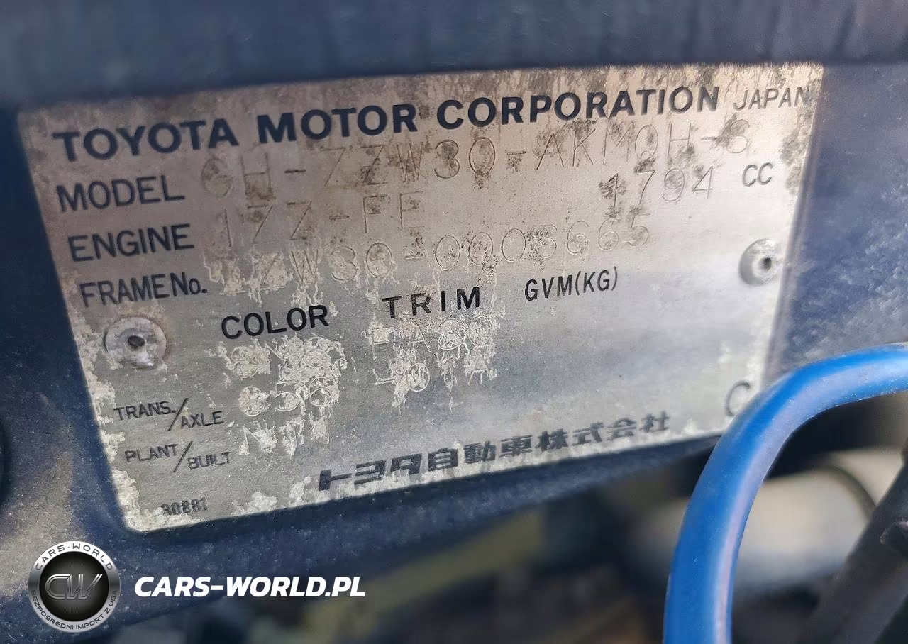 2000 Toyota Mr-S VIN:ZZW300006665 - 12
