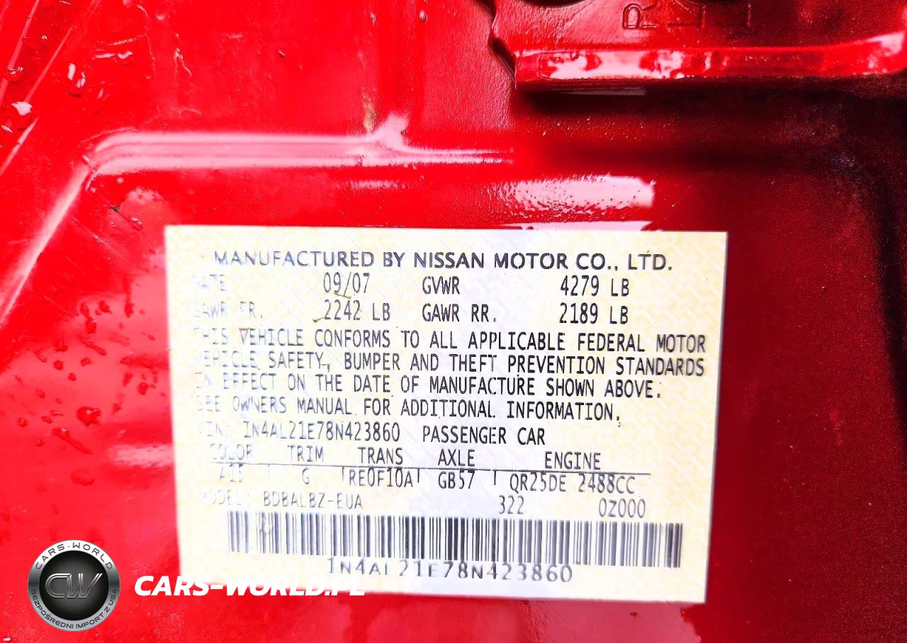 2008 Nissan Altima 2.5 VIN:1N4AL21E78N423860 - 13