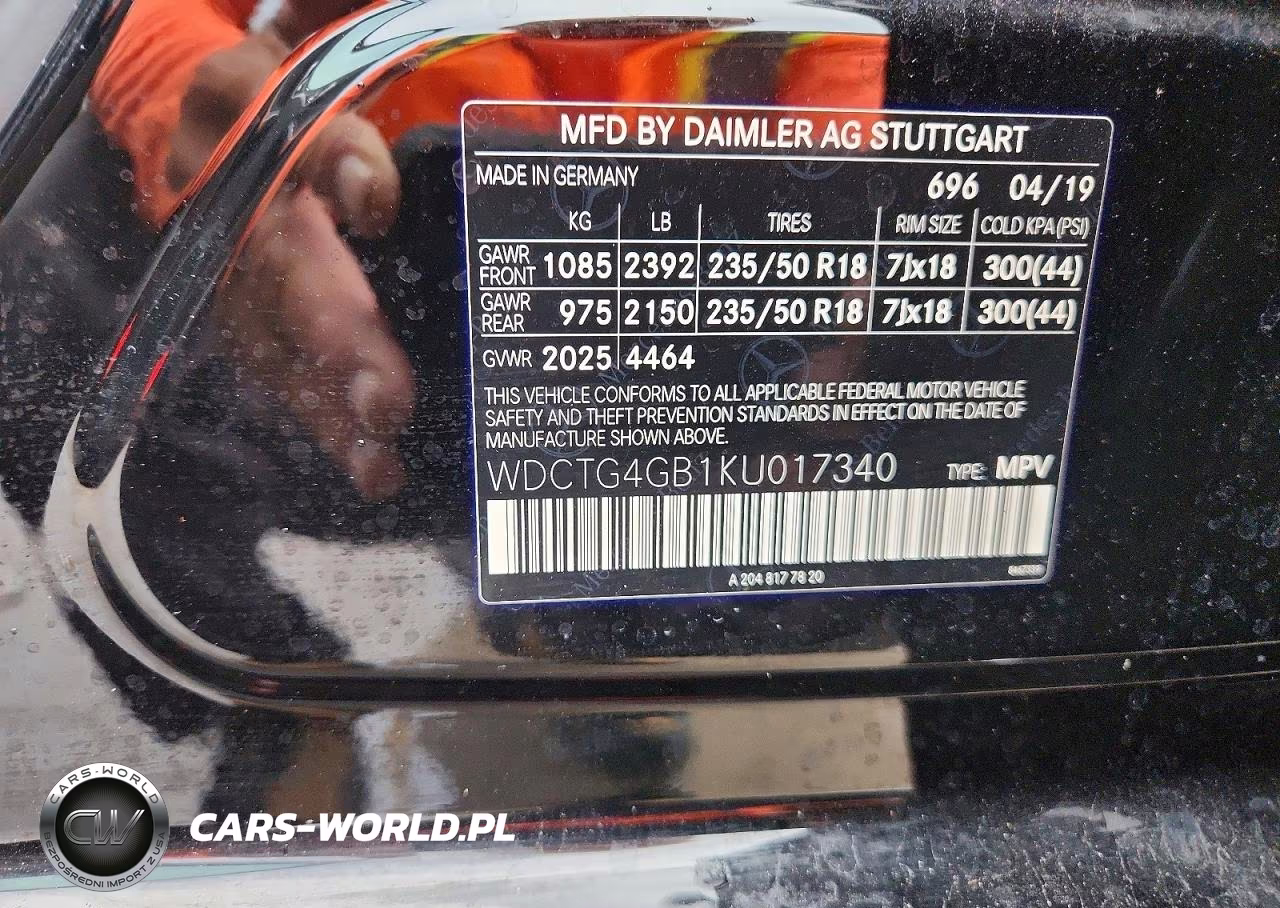 2019 Mercedes-Benz Gla 250 4Matic VIN:WDCTG4GB1KU017340 - 12