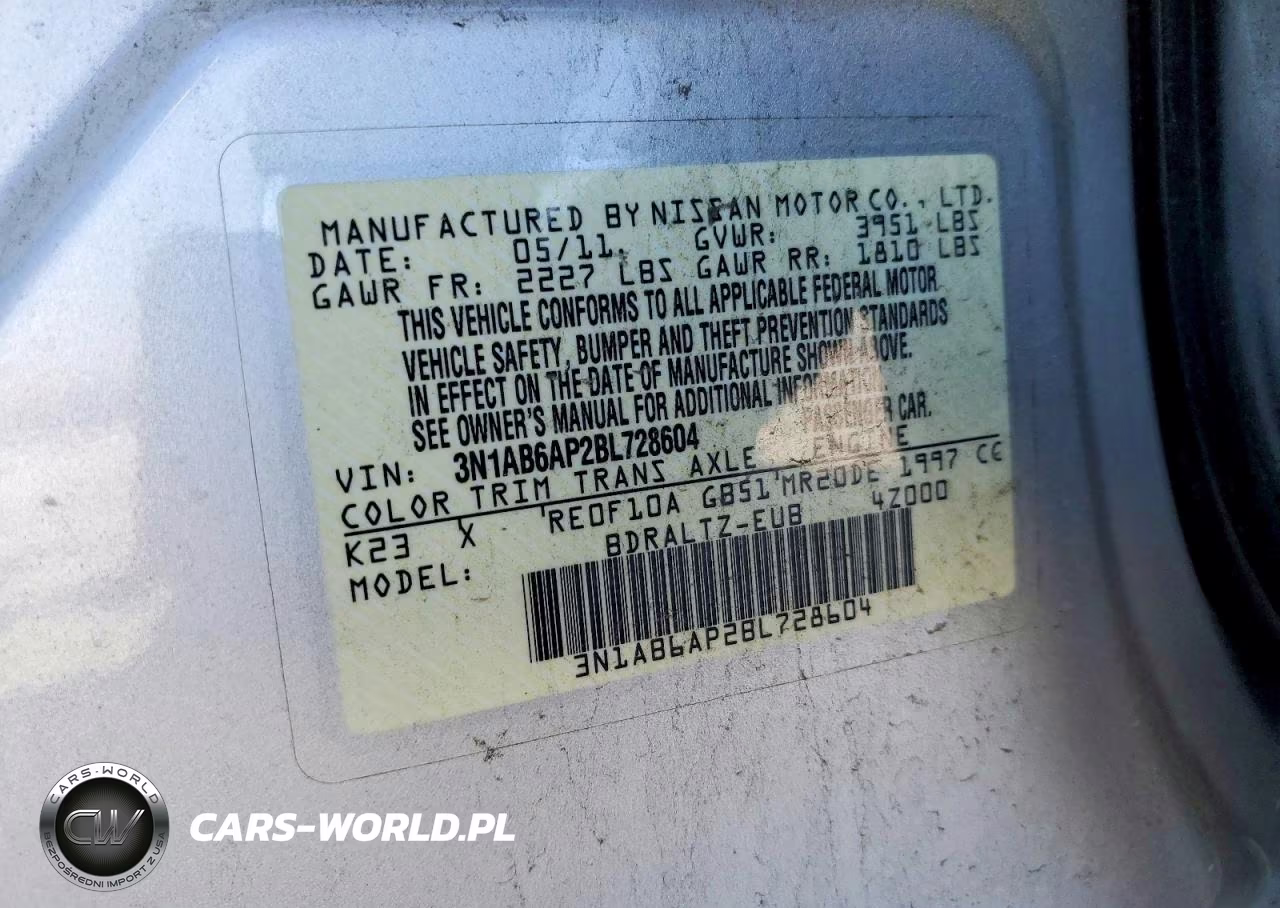 2011 Nissan Sentra 2.0 VIN:3N1AB6AP2BL728604 - 12