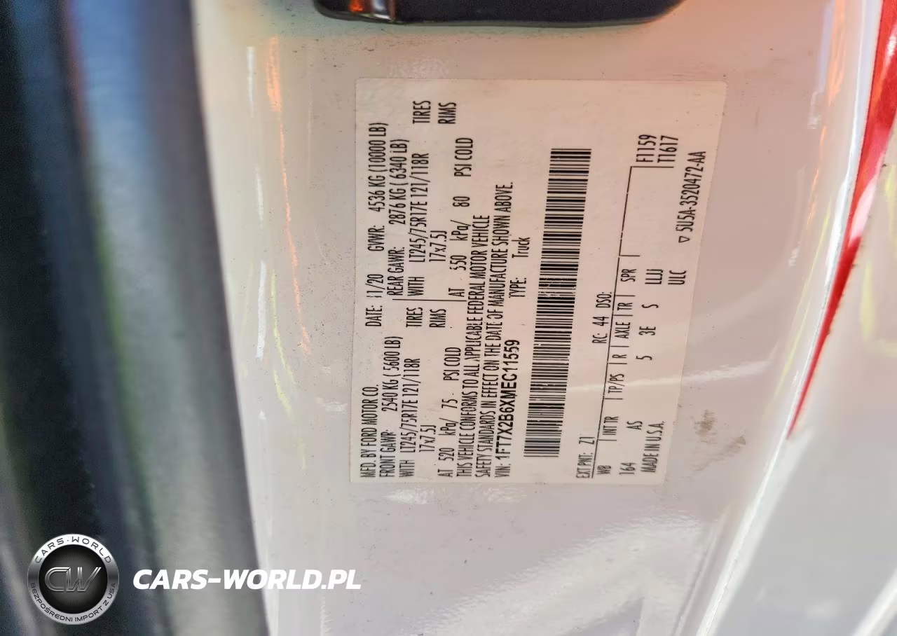 2021 Ford F250 Super Duty VIN:1FT7X2B6XMEC11559 - 10
