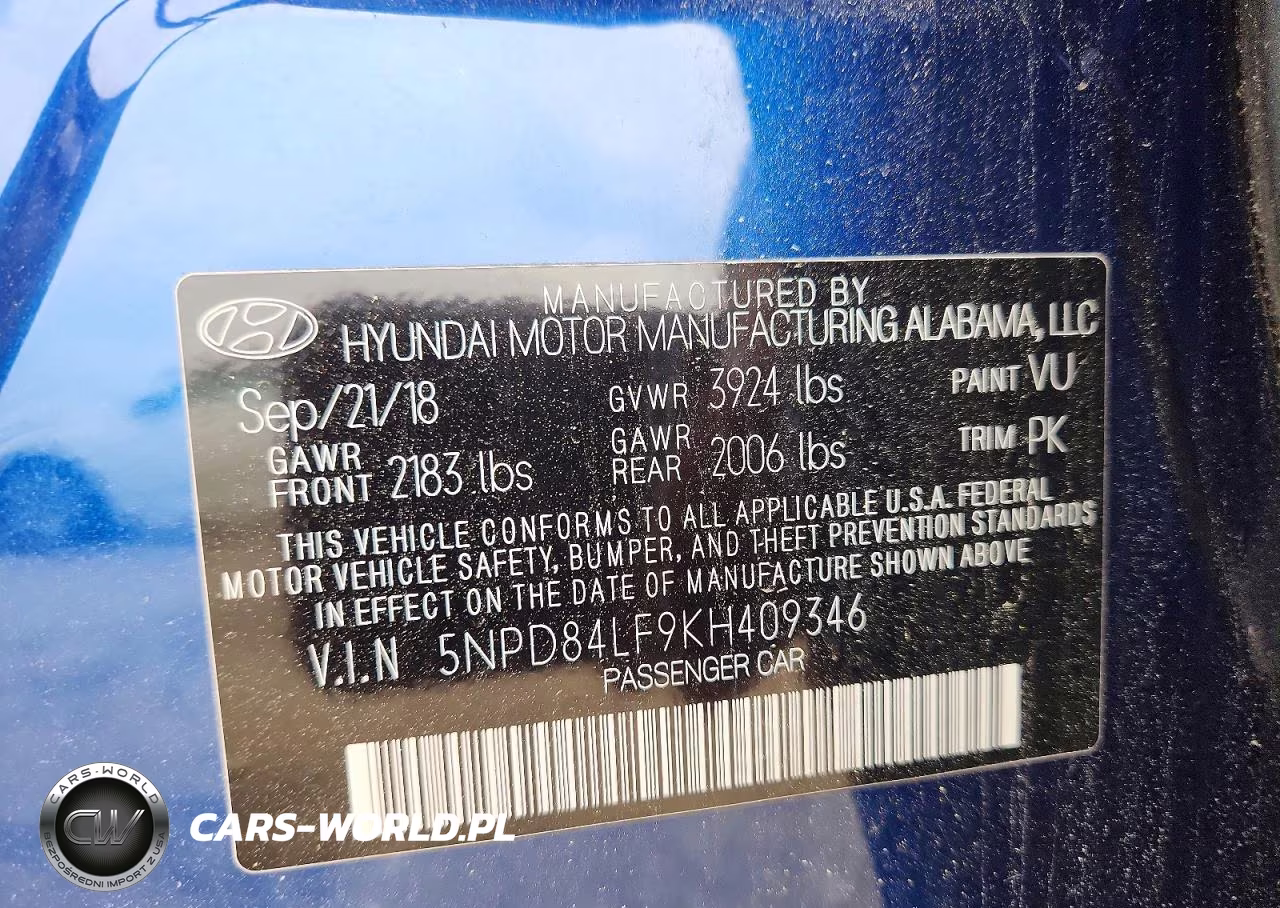 2019 Hyundai Elantra Limited VIN:5NPD84LF9KH409346 - 12