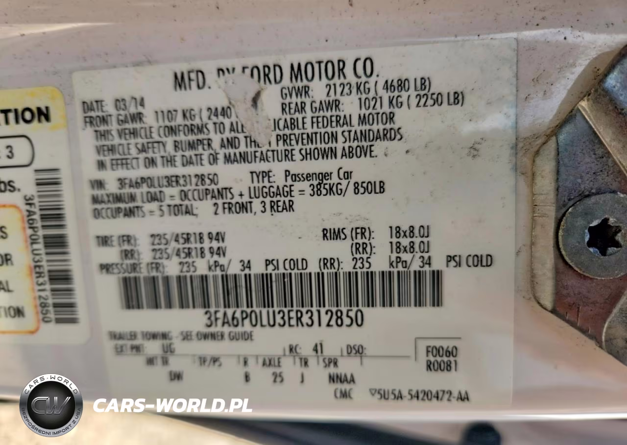 2014 Ford Fusion Se Hybrid VIN:3FA6P0LU3ER312850 - 12