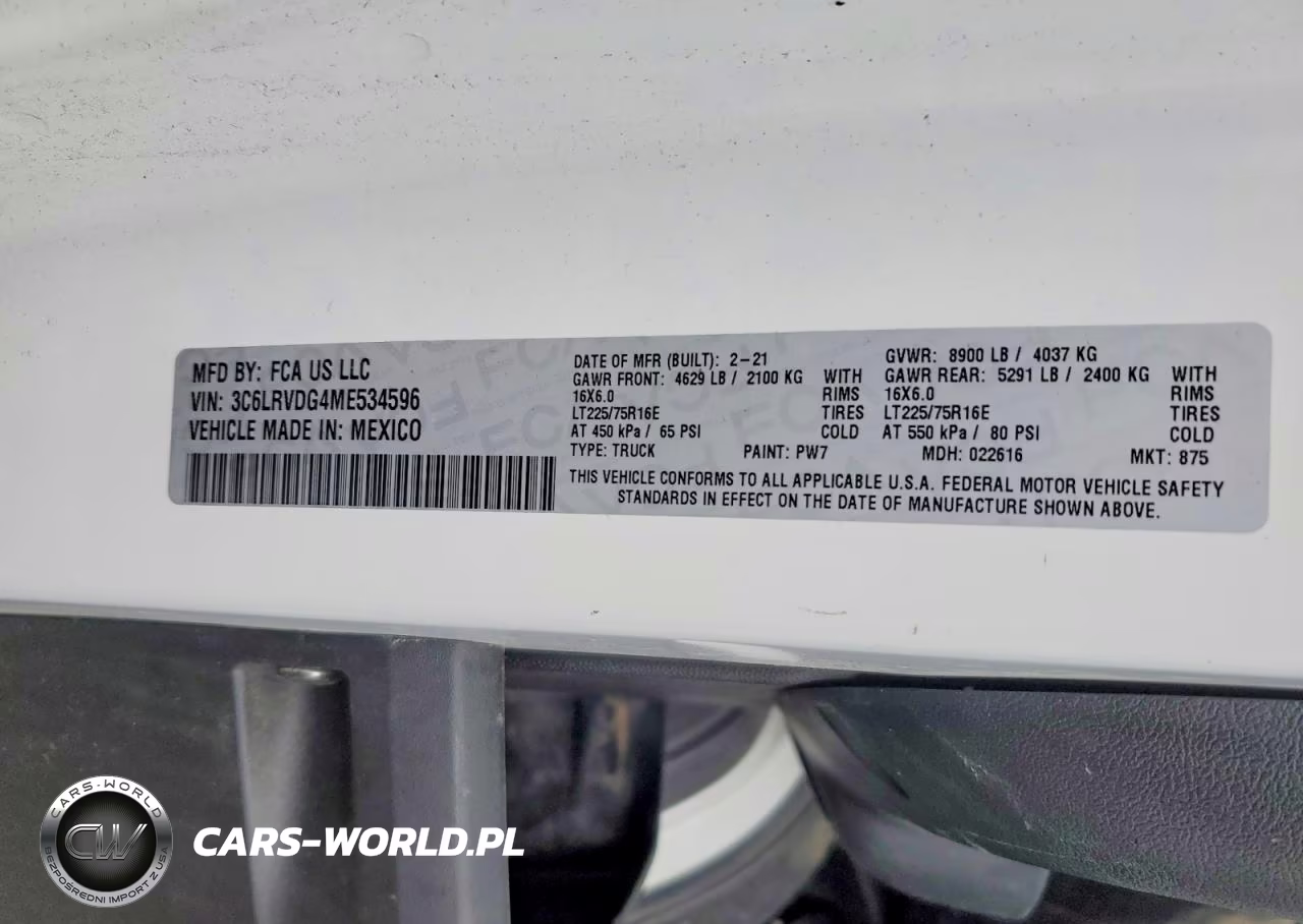 2021 Ram Promaster 2500 Utility - Service Van VIN:3C6LRVDG4ME534596 - 12