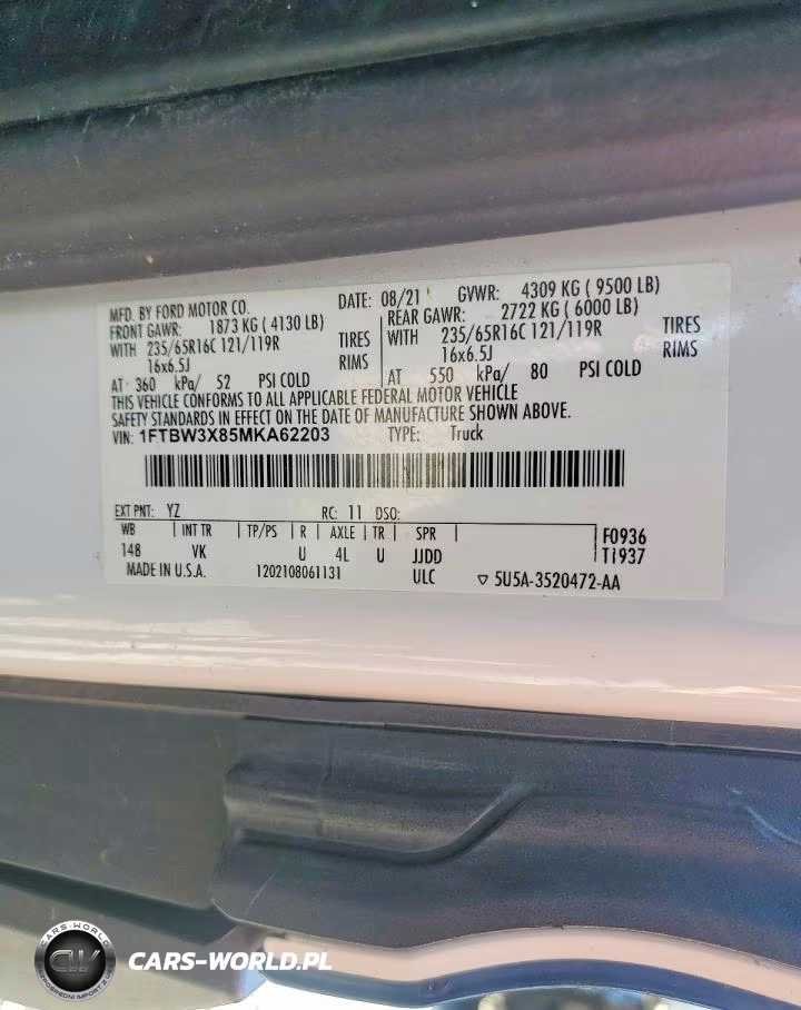 2021 Ford Transit 350 Delivery Van VIN:1FTBW3X85MKA62203 - 13