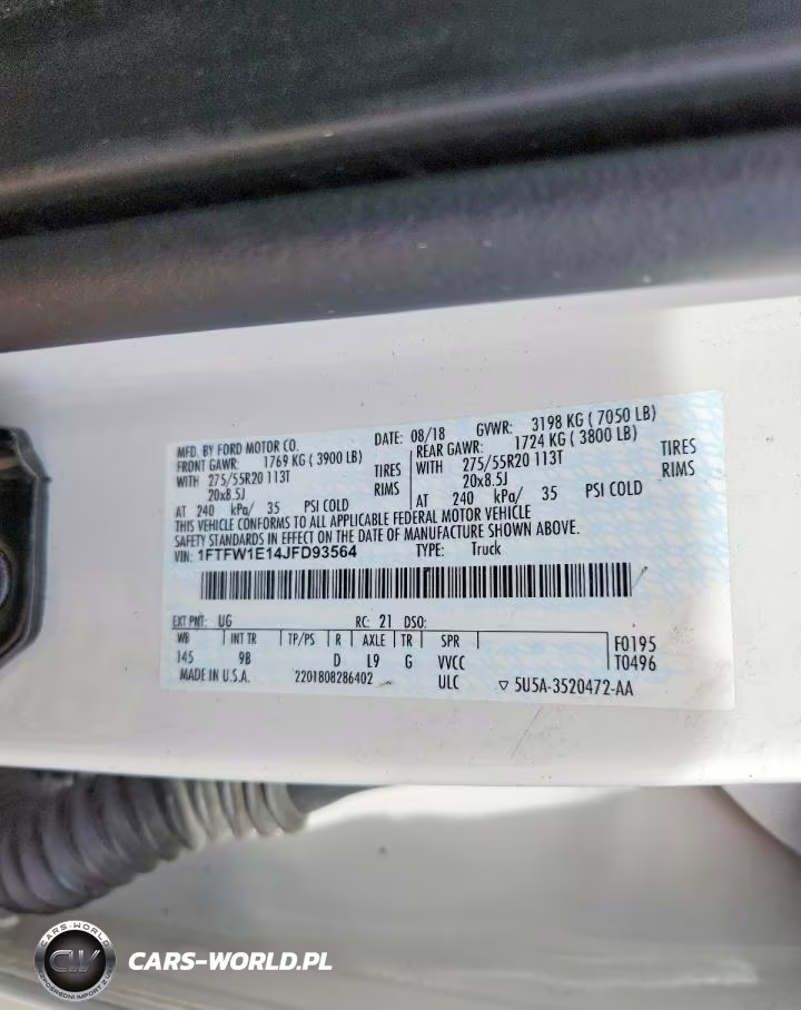 2018 Ford F150 Supercrew VIN:1FTFW1E14JFD93564 - 12