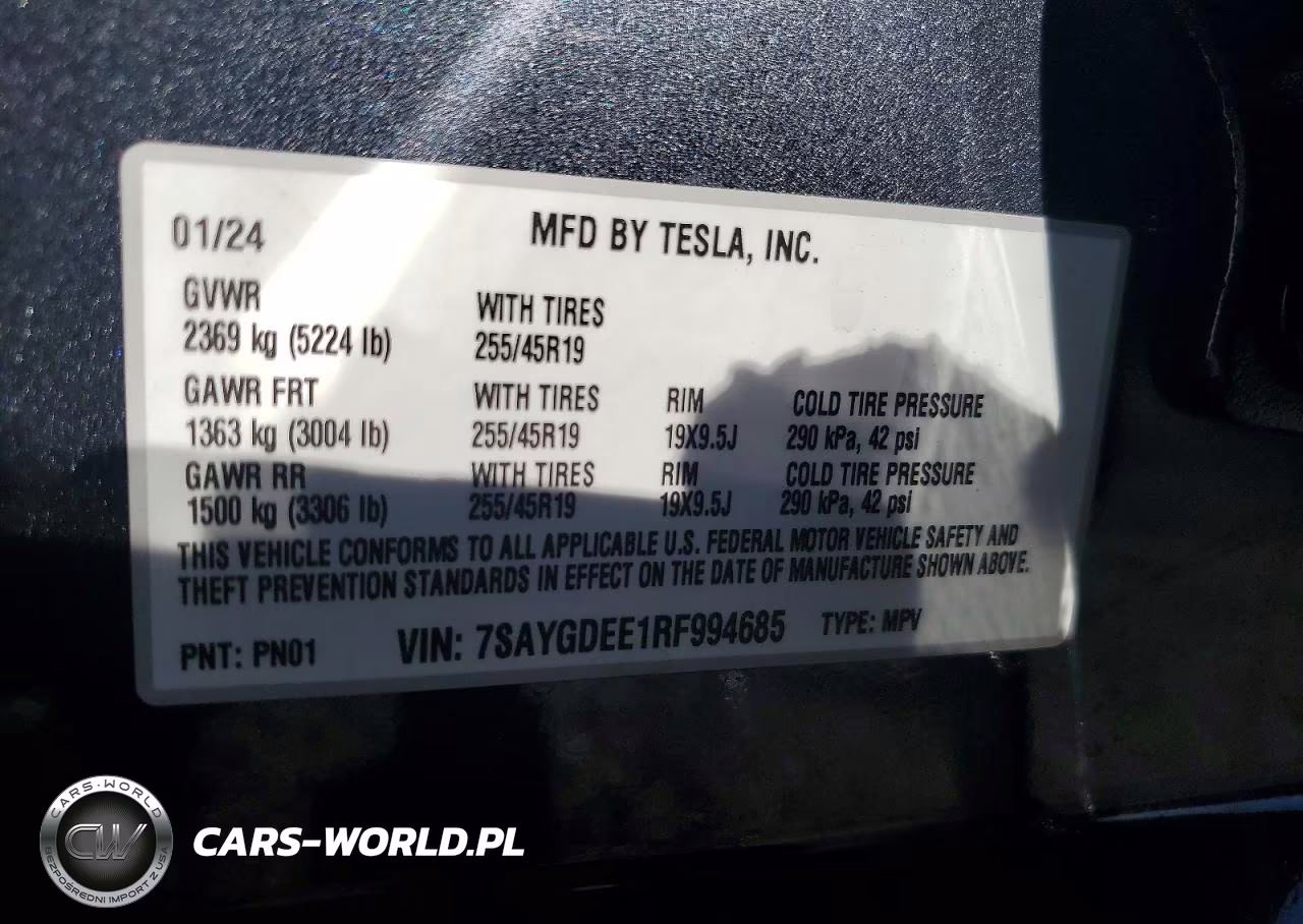 2024 Tesla Model Y VIN:7SAYGDEE1RF994685 - 13