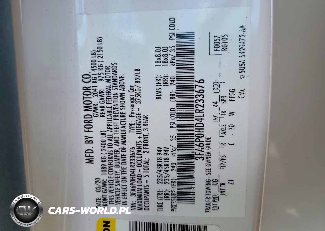 2020 Ford Fusion Se VIN:3FA6P0HD4LR233676 - 13