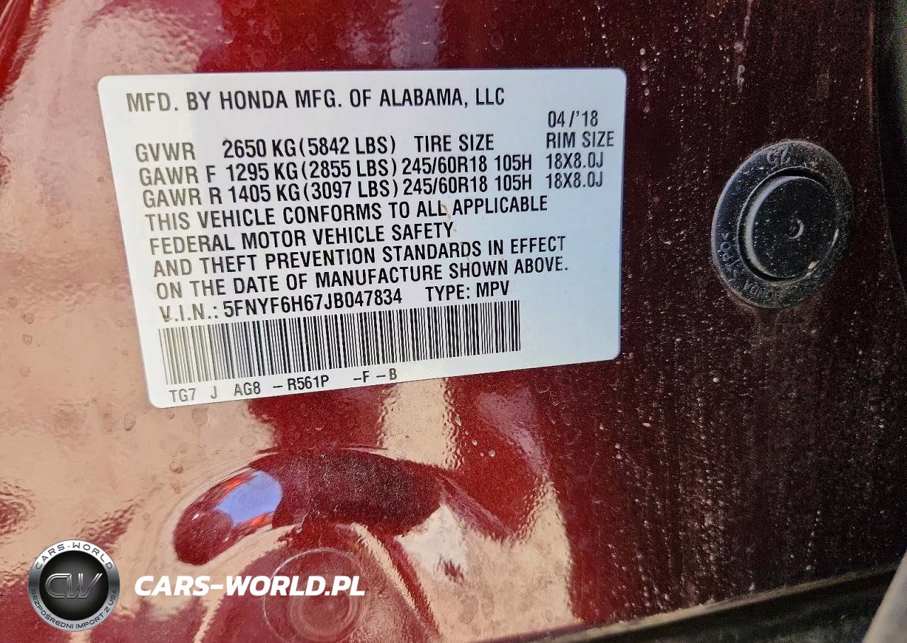 2018 Honda Pilot Exl VIN:5FNYF6H67JB047834 - 14