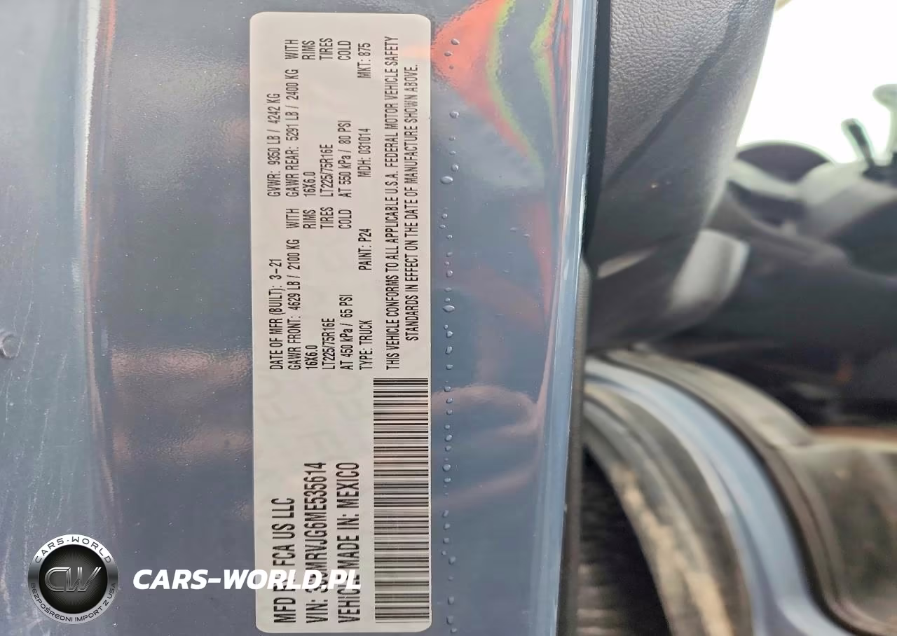 2021 Ram Promaster 3500 3500 High VIN:3C6MRVJG6ME535614 - 13