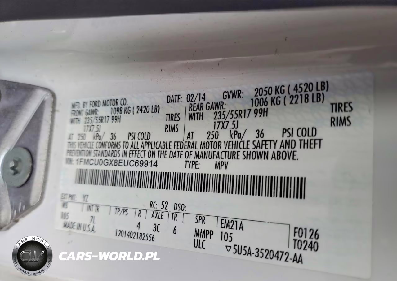 2014 Ford Escape Se VIN:1FMCU0GX8EUC69914 - 13