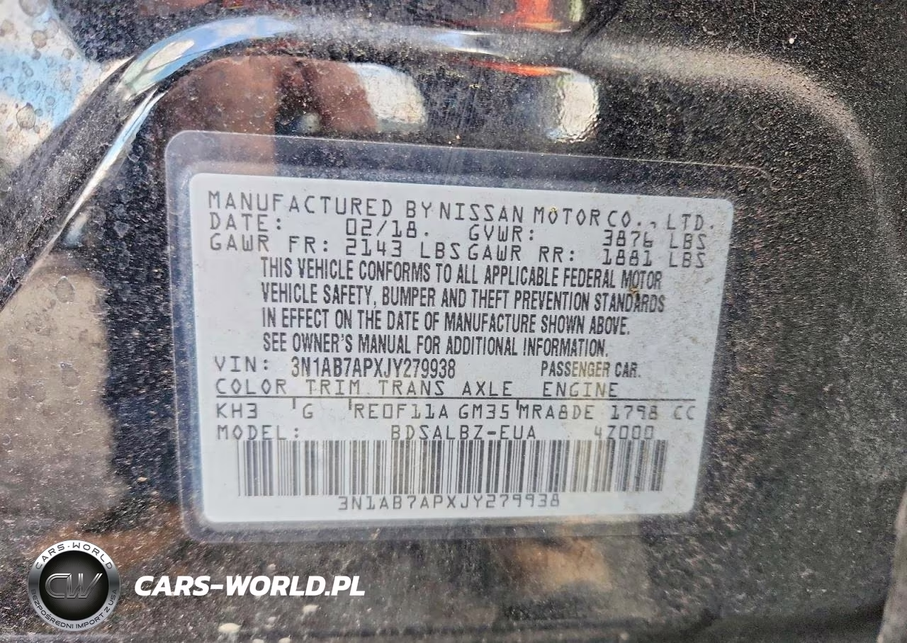 2018 Nissan Sentra S VIN:3N1AB7APXJY279938 - 12