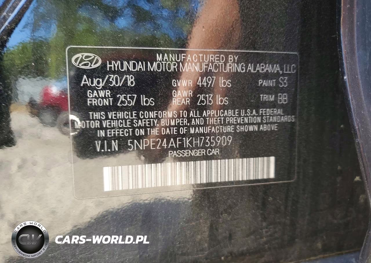 2019 Hyundai Sonata Se VIN:5NPE24AF1KH735909 - 12