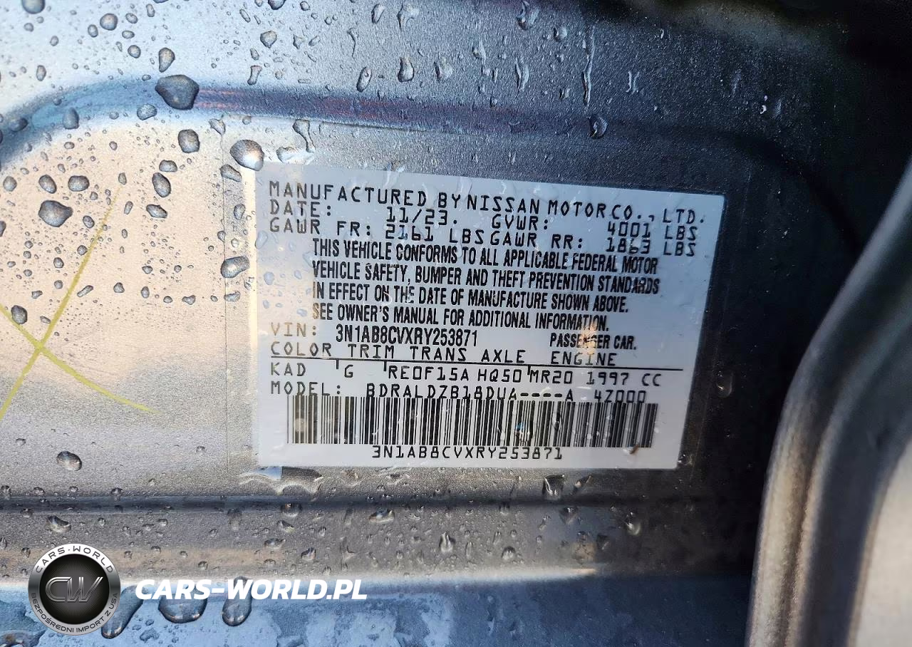 2024 Nissan Sentra Sv VIN:3N1AB8CVXRY253871 - 13